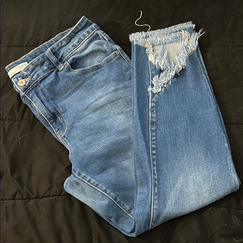 Women's Blue Distressed Jeans